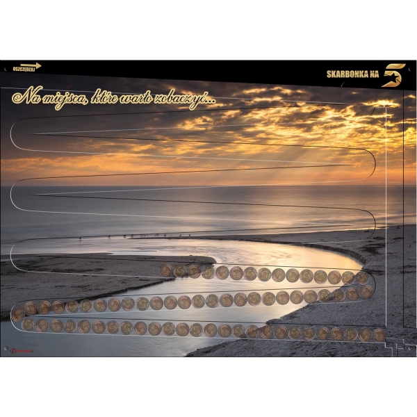 SKARBONKA NA 5 zł - XXL ścienna 70x50 cm BAŁTYK DĘBKI - 1000 zł