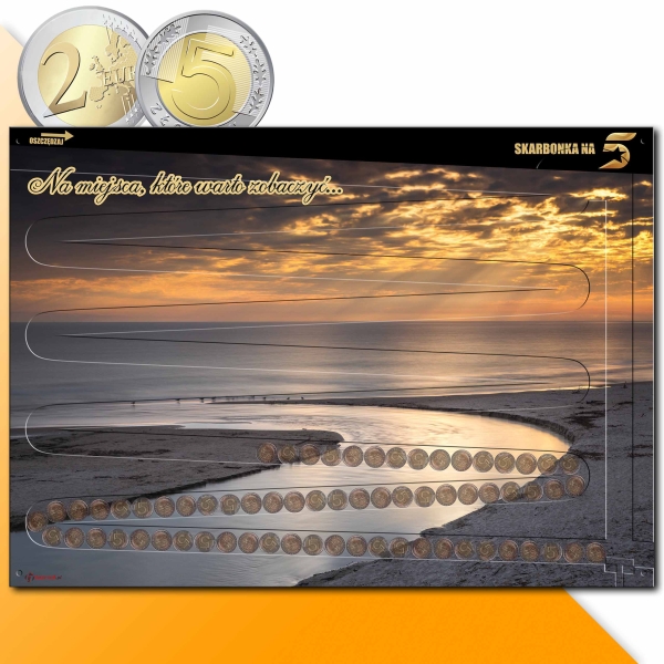 SKARBONKA NA 5 zł - XXL ścienna 70x50 cm BAŁTYK DĘBKI - 1000 zł