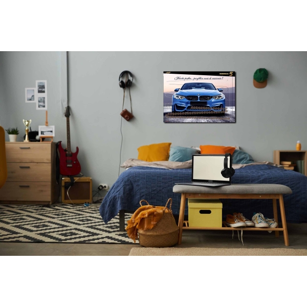 SKARBONKA NA 5 zł - XXL ścienna 70x50 cm SAMOCHÓD BMW - 1000 zł